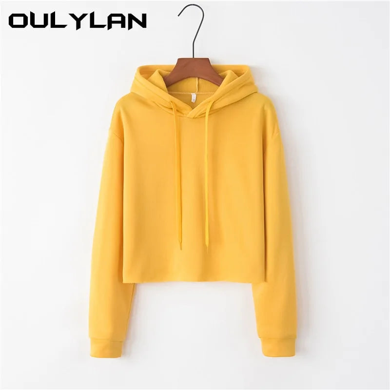 Oulylan Women's Crop Hoodie Sweatshirts