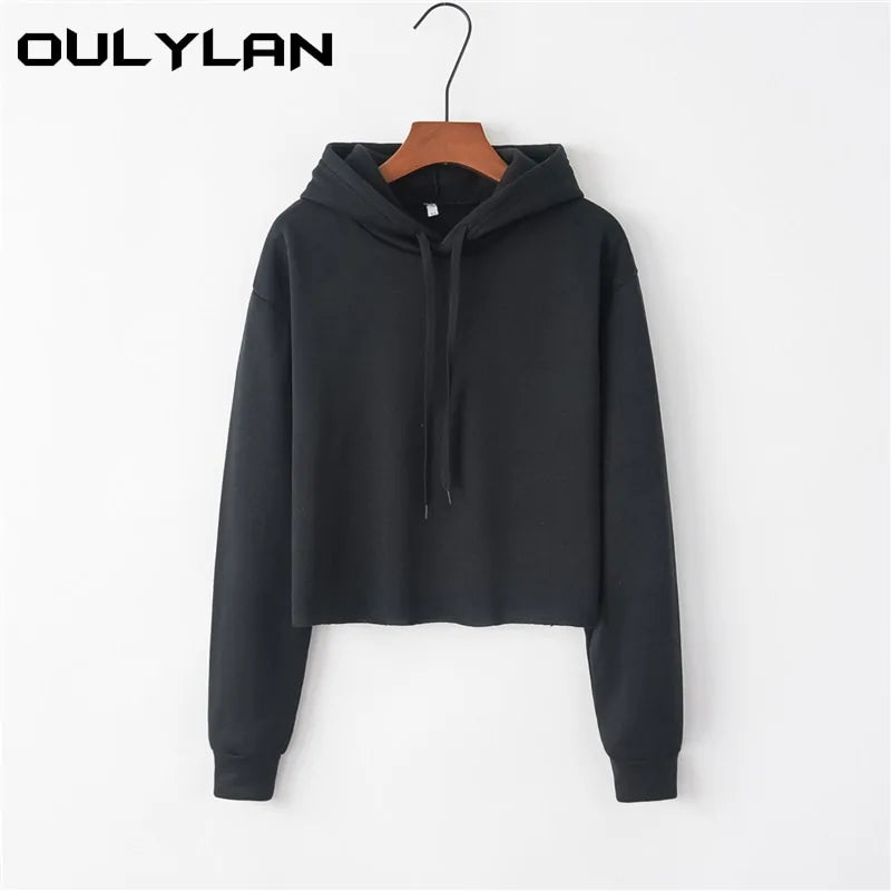 Oulylan Women's Crop Hoodie Sweatshirts