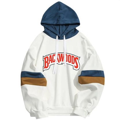 Backwoods Letters Print Hoodies