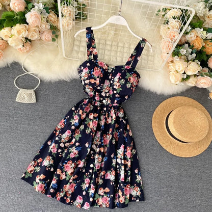 Sleeveless Halter Ruffle Dress