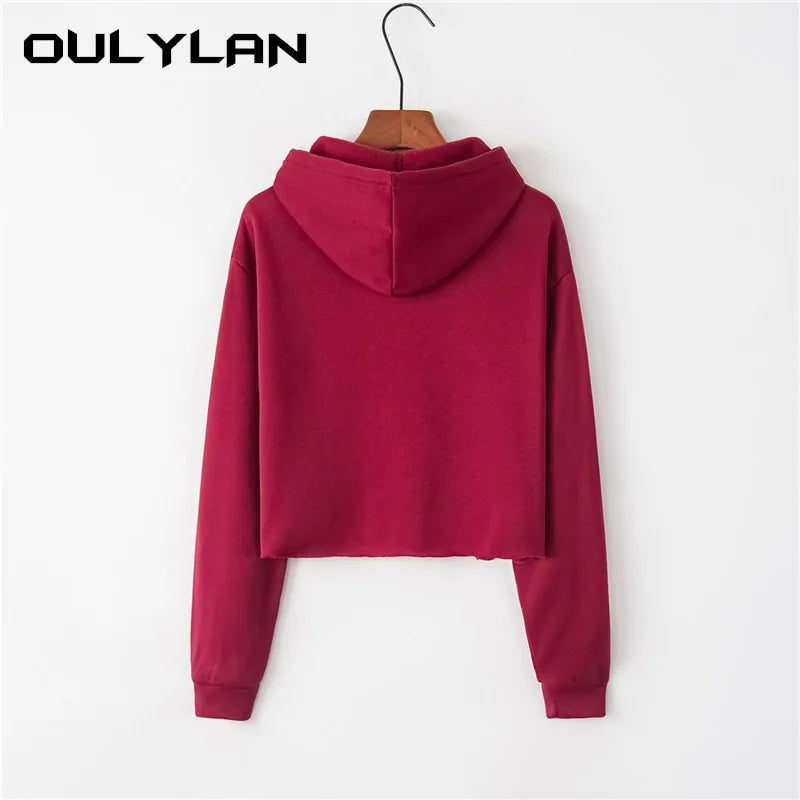 Oulylan Women's Crop Hoodie Sweatshirts