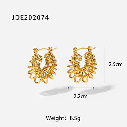 18K Gold Plated Hoop Earrings